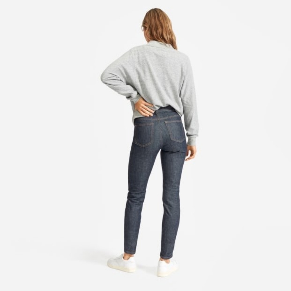 NWOT Everlane The High Rise Skinny Jean Dark Indigo